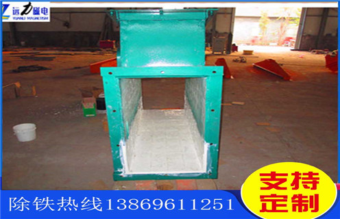 永磁管道除鐵器，RCYG-800威海永磁管道除鐵器_遠(yuǎn)力RCYG-800威海永磁管道除鐵器12000高斯 可定制工作原理_安裝示意圖